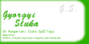gyorgyi sluka business card